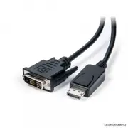 Connect Cable Male DisplayPort to DVI-D Cable Adapter Cord 2m For Monitor Black