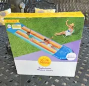 Brand new Sun Squad Rainbow water filled 2 lane water slide 18ft