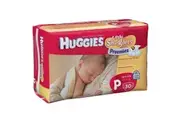 HUGGIES LITTLE SNUGGLERS PREMMIE NAPPIES PREMATURE NEWBORN BABIES 30 PACK