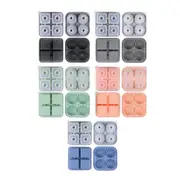 2PCS Silicone Ice Cube Tray Round and Square Ice Ball Maker for Whiskey Cocktails