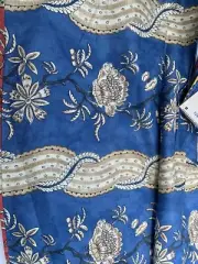 1Scalamandre fabrics 30" by 27" - LE GINGEROLE-hand Printed Union, Laquer&Blue