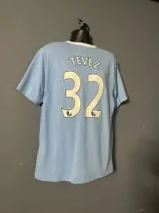 2010 Manchester City Home Blue Umbro Shirt Size XL . Carlos Tevez