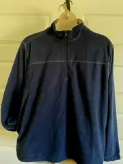 SADDLEBRED XL 1/4 ZIP MOCK NECK PULL OVER FLEECE SWEATER Brown