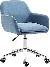 KJLY Office Chair Backrest Chair Computer Chair Swivel Chair Game Chair Linen Fabric Armchair Dining Chair