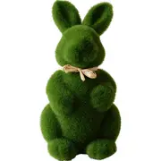Lovely Handmade Moss Rabbit Artificial Turf Grass Easter Bunny Home Office Decoration Ornament Accesories Multi