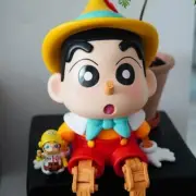 18cm Puppet Crayon Shin-chan Cosplay Pinocchio Series Blockhead Anime