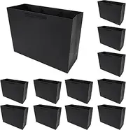 PACK4YA Paper Gift Bags, Present Bag with Handles for Birthday, Wedding, Christmas Party, Shopping, Baby Shower 35x13x26 cm (Black, 12 Pieces)