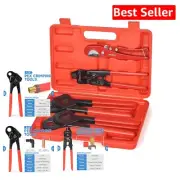 Ergonomic Angle Head PEX Crimpers & Tubing Cutter for Efficient Installations