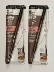 Lot 2 Maybelline Brow Ultra Slim 1.5 mm Defining Brow Pencil, Warm Brown Auburn