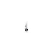 14k Yellow Gold Black FW Cultured Pearl Real Diamond leverback Earringss