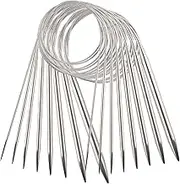 8pcs Stainless Steel Circular Knitting Needles Set Various Sizes Crochet Knitting Needles Yarn Needles for Weaving Project(2mm, 3mm, 4mm, 4.5mm, 5mm, 6mm, 7mm, 8mm)