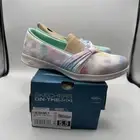 SKECHERS Go Step Lite Day Glo Womens Size 5.5 Shoes Multicolor Tie Dye Slip Ons