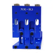 Xk-R3 3 Holes Woodworking 9Mm Self Clamp Pocket Hole Jig System Drill Guide Drill Bit Screwdriver And Screws Blue