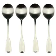 Oneida American Colonial 18/8 Stainless Large Round Gumbo Spoon (Set of Four)