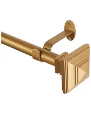 Elrene Florence Curtain Rod with Stacked Sqaure Finial