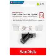 NEW SanDisk 512GB Ultra Dual Drive Go USB Type-C Flash Drive Black SDDDC3-512G