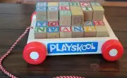 Vintage Playskool Wagon & Blocks L#953