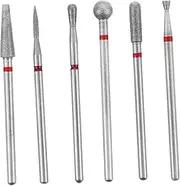 GANAZONO 6pcs Set Nail Polish Head Set Nail Bit Nail Drills Tool Bits Face Grooming Tool Nail Polish Grinding Head Nails Drill Bits Nail Polish Grinding Tool Grinding Heads Silver Plastic