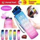 Motivational Water Bottle Drink Flask Sport Gym 1L Water Bottle With Time Marker