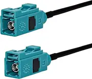 Sarini 2pcs Universal Antenna Adapter 15 Cm Extension Cable FAKRA Socket To FAKRA Socket Z Antenna Cable RG 174 Automotive