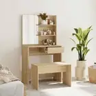 Dressing Table Set Vanity Stool Makeup Mirror Jewellery Dresser Cabinet Drawer