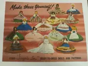 VINTAGE SEWING PATTERN (copy) CLOTHES FOR 7.5" LINGERIE LOU type DOLL + 2 DOLLS