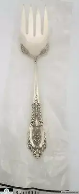 Wallace Rose Point Sterling Silver Salad Serving Fork 9" *BRAND NEW*