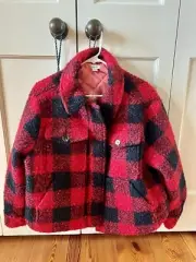 SUNDANCE Buffalo Plaid Jacket . Large Petite Cropped. NEW With Tag.