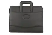 Marbig Compendium Carry Drop Handle Zipper Calculator Writing Pad Ring Binder Black