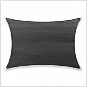 COLOURTREE Sun Shade Sail Screen Canopy 120"x276"Black Rectangle Durable Outdoor