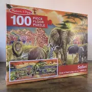 Melissa & Doug 100 Piece African Safari Floor Puzzle Over 4 Feet Long New