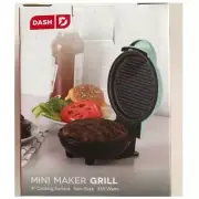 Dash Aqua Mini Maker Grill 350 Watts 4” Cooking Surface Non-Stick