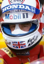 Formula One driver Nigel Mansell of Great Britain, circa 1984. - Old Photo