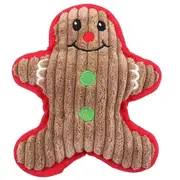 Christmas Dog Plush Toys, Squeaky Gingerbread Man Interactive Toy