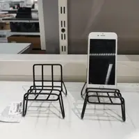 在飛比找蝦皮購物優惠-IKEA克魯貝手機支架黑色小椅子ipad支撐架手機座金屬家居