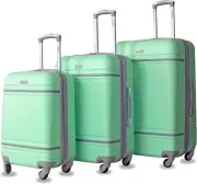 AMKA Varsity Hardside Spinner Expandable Luggage 3-Pieces Set