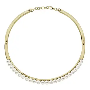 【Calvin Klein 凱文克萊】Circling系列淺金珍珠項鍊(ck項鍊)