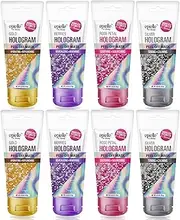 [Epielle] Hologram Glitter Peel Off Face Masks - Toning & Calming | 4 Variety Pack Single-Use Testers | Gift Set, Spa Gift | Korean Skincare