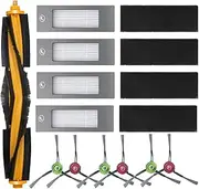 Replacement Accessories Set for ECOVACS DEEBOT N8 N8+ N10 Robot Vacuum Include 1 Main Brush 6 Side Brush 4 Filter Parts