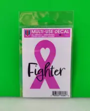 Breast Cancer Awareness Pink Ribbon FIGHTER Multi-Use Decal