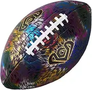 Illuminated Ruggby Ball, Gloowing Outdoor Ruggby Ball, Color Changing Ruggby Ball, Reflective Ruggby Ball, Trainer Rgby Ball, Holographic Glwing Ruggby Ball, Light Up Rubby Ball for Yards, Parks, Gyms