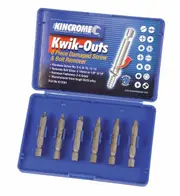 Kincrome K12001 - Kwik-Outs Damaged Screw & Bolt Remover 6 Piece