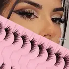Natural False Eyelashes Long Wispy Mink Eyelashes Eyelash Extension