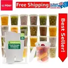 Airtight 24-Pack Food Storage Containers 32 oz - Perfect for Meal Prep & Snacks