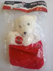 Coca-Cola Christmas Polar Bear Coke Plush Stocking