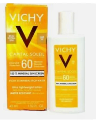 Vichy Capital Soleil SPF 60 Sunscreen Lotion(Sheer Tint) 1.52oz Exp 02-2026
