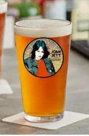 Joan Jett and The Blackhearts - Rock and Roll 16oz Pub Pint Beer Glass Barware