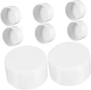 Zerodeko 8pcs PVC Pipe End Caps PVC Pipe Plugs for Easy Installation and Maintenance for Sprinkler Systems and Construction Projects Inner