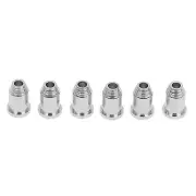 6x Chrome Guitar String Through Body Ferrule 1/4" String Ferrules for Telecaster