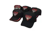 5 Pack AFL Essendon Bomber Black Red Football Supporter Adult Caps OSFM